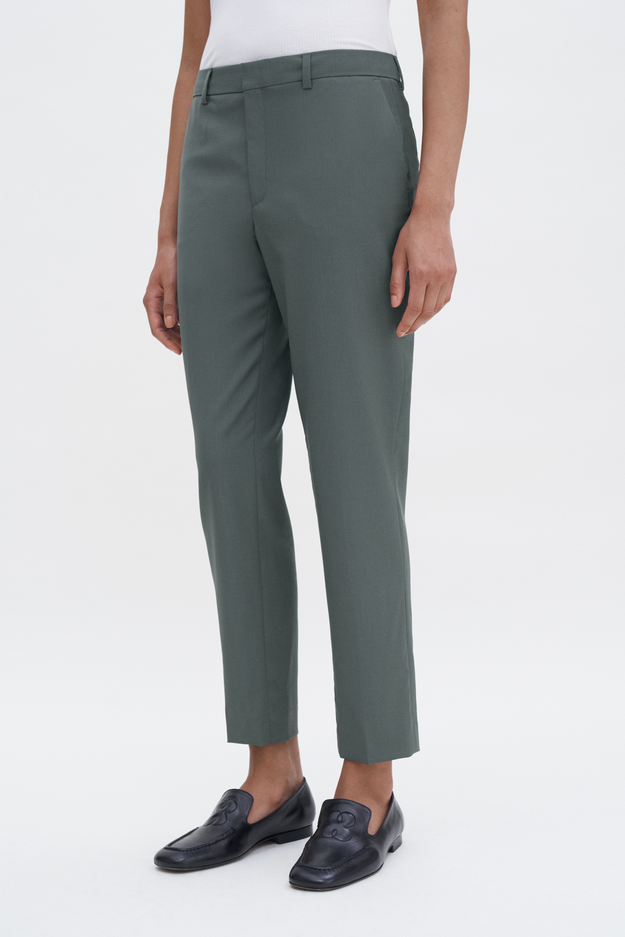 FILIPPA K EMMA CROPPED COOL WOOL TROUSERS 