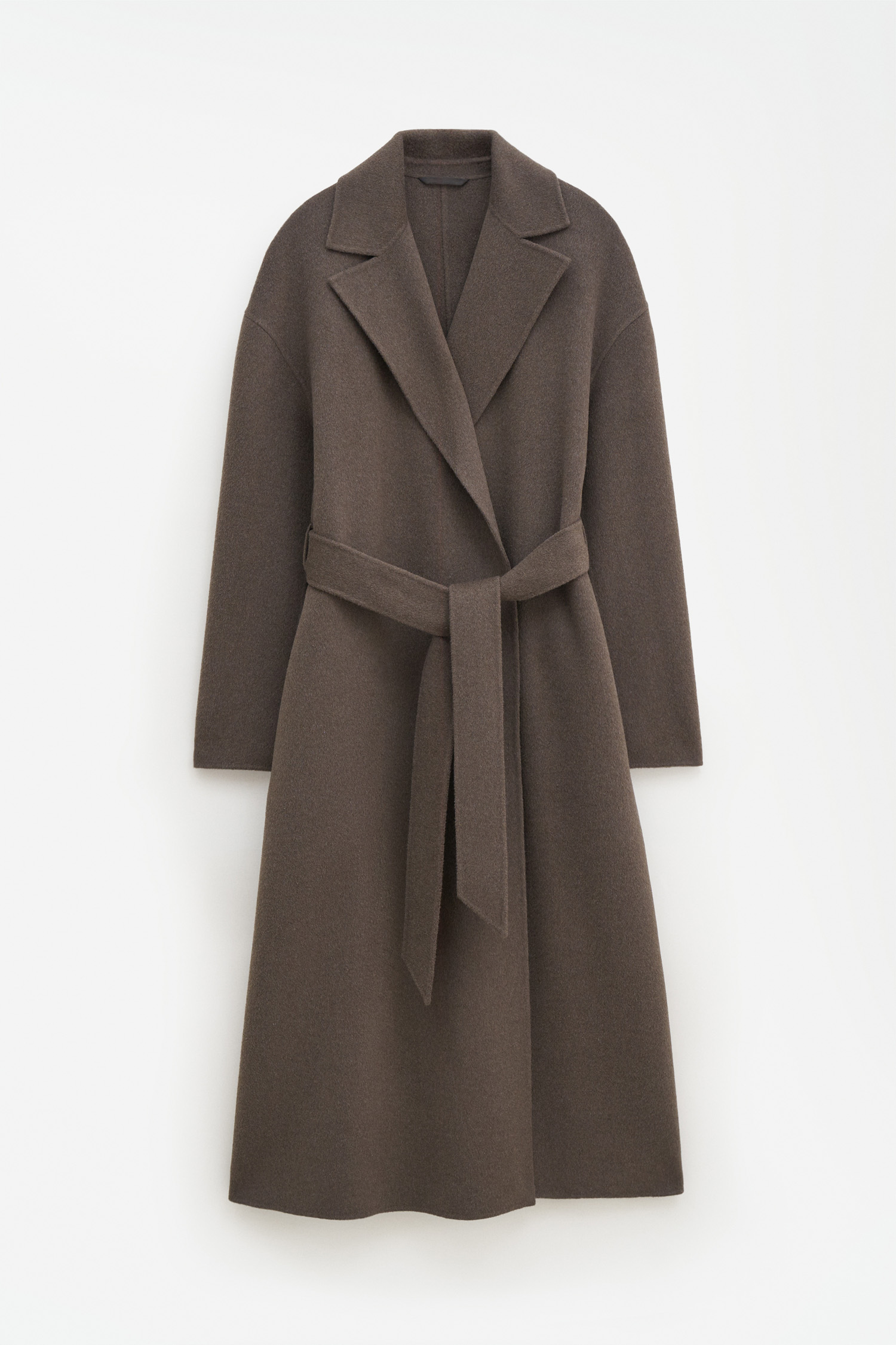 Shop Filippa K Belted Double Face Wool Coat In Green