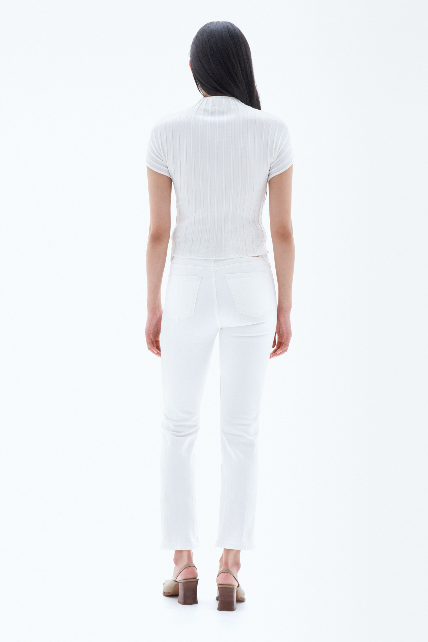 Shop Filippa K Mock Neck Top In White