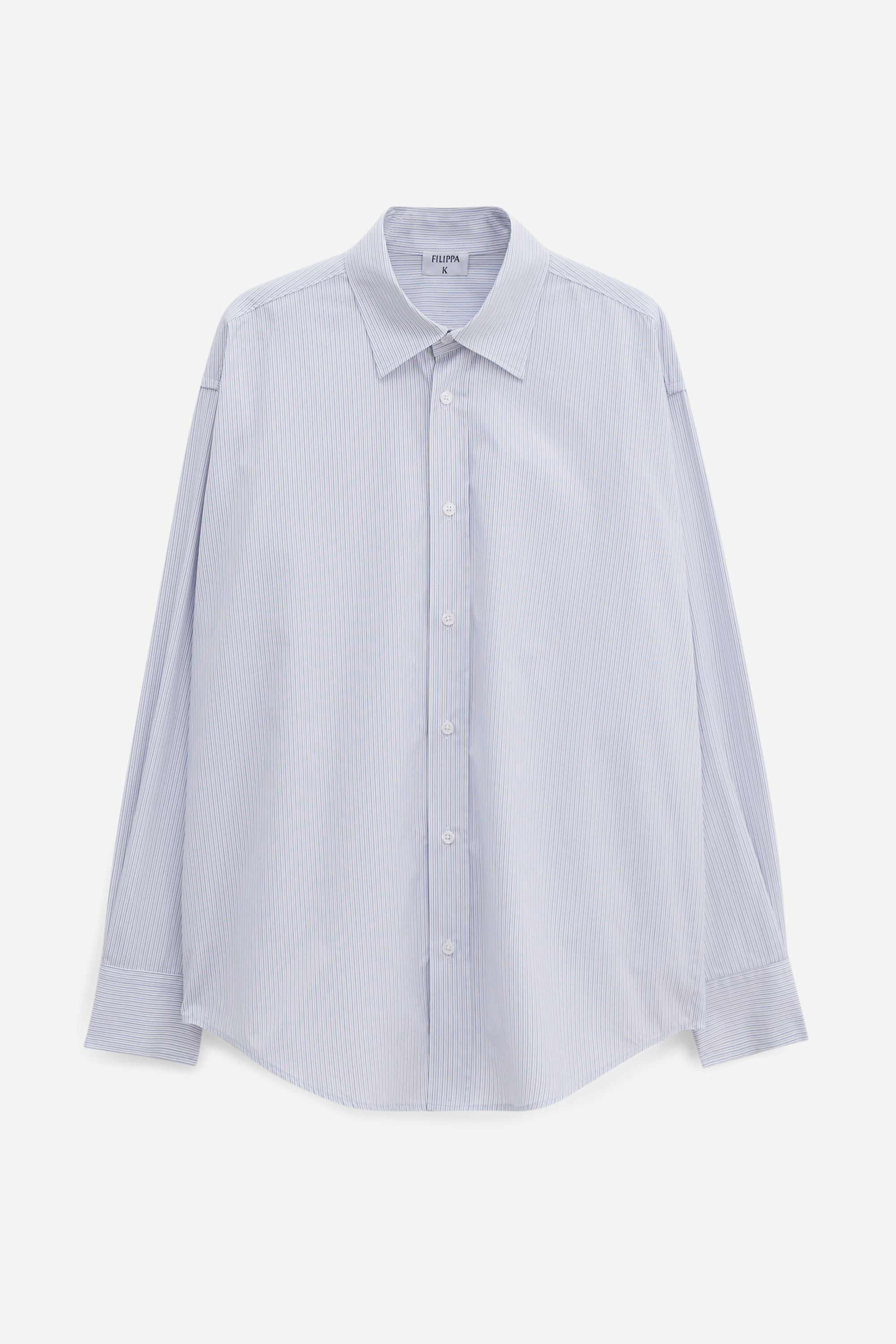 Shop Filippa K Cotton Stripe Shirt In Blue