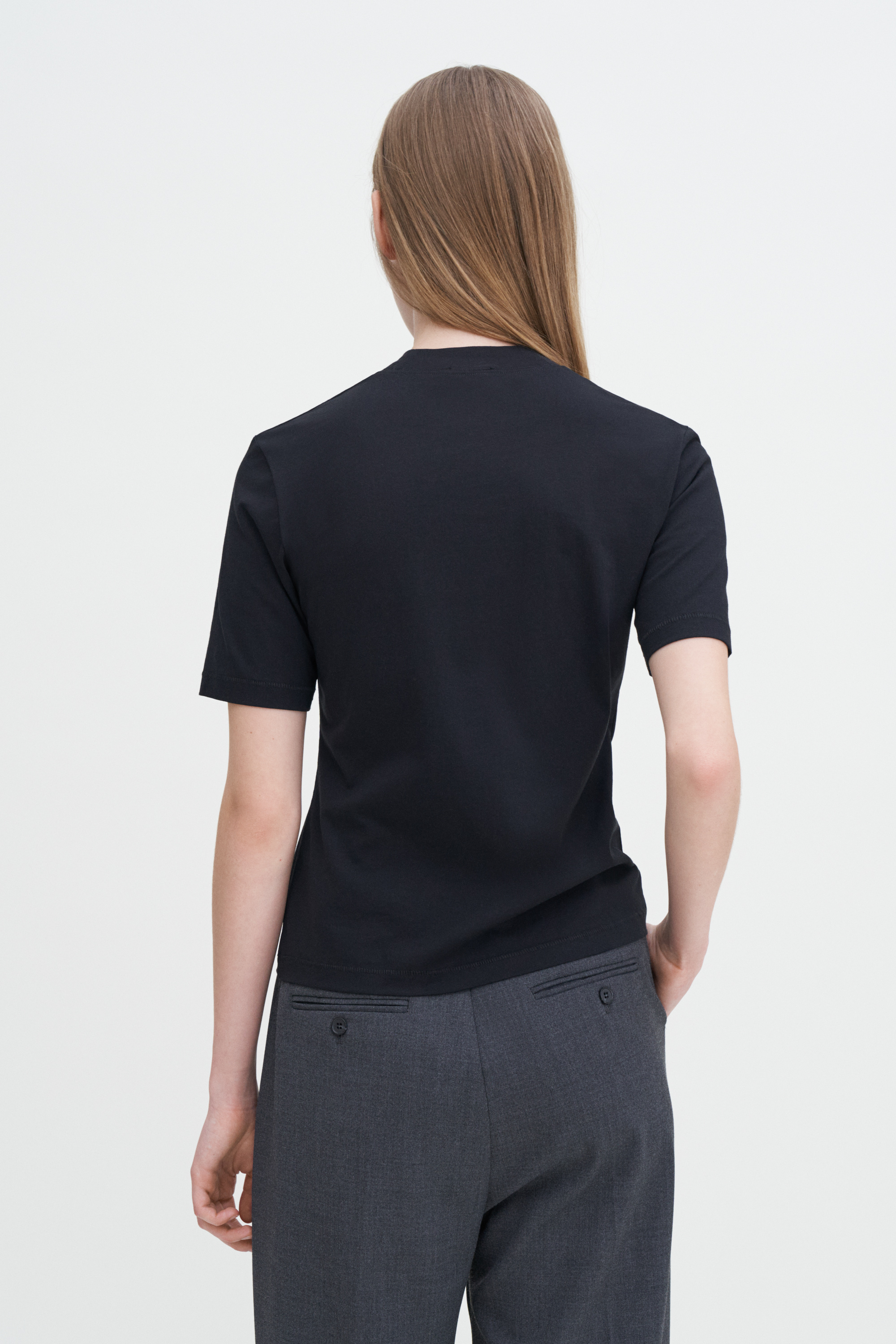 Shop Filippa K Mock Neck Tee In Black