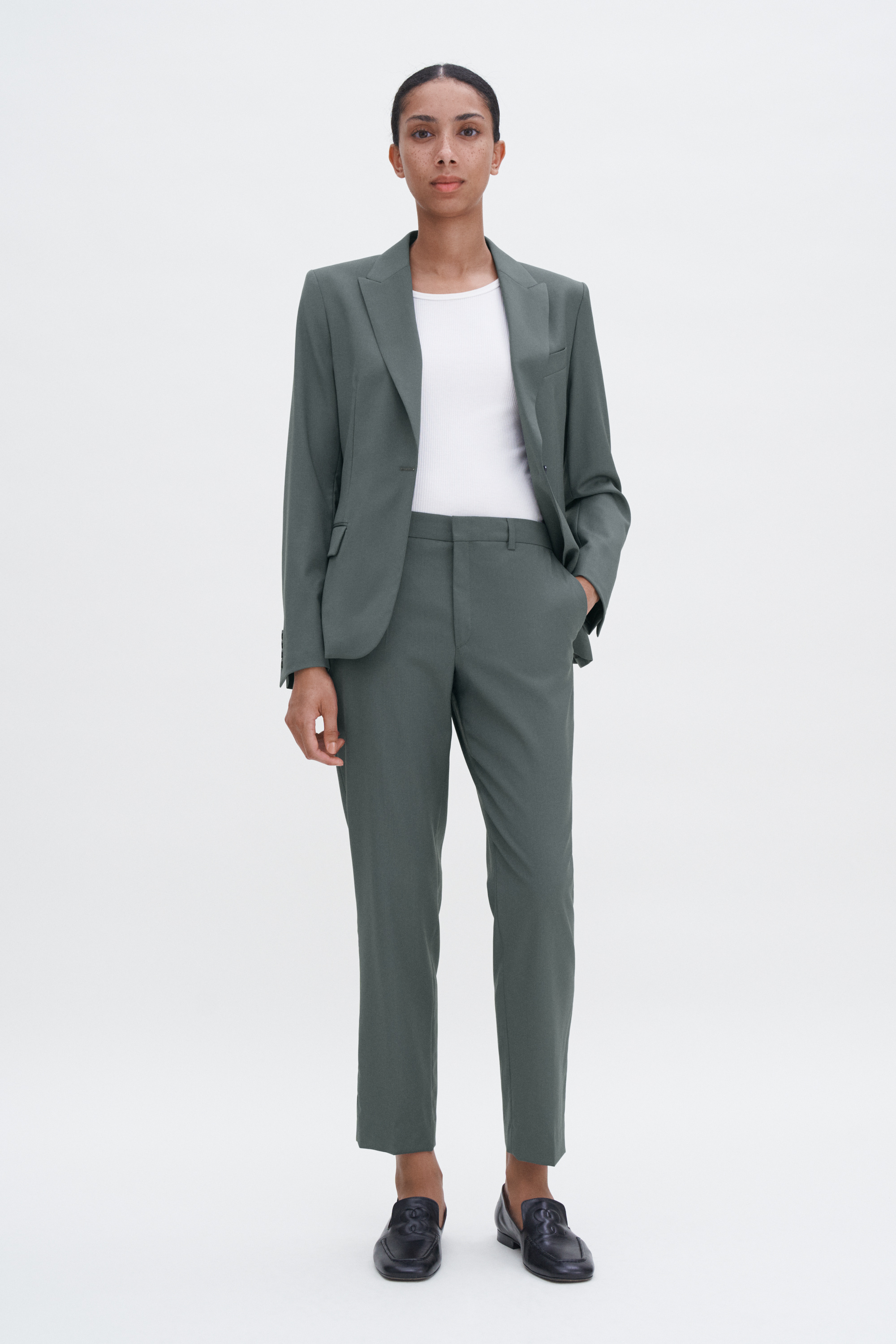 FILIPPA K EMMA CROPPED COOL WOOL TROUSERS 