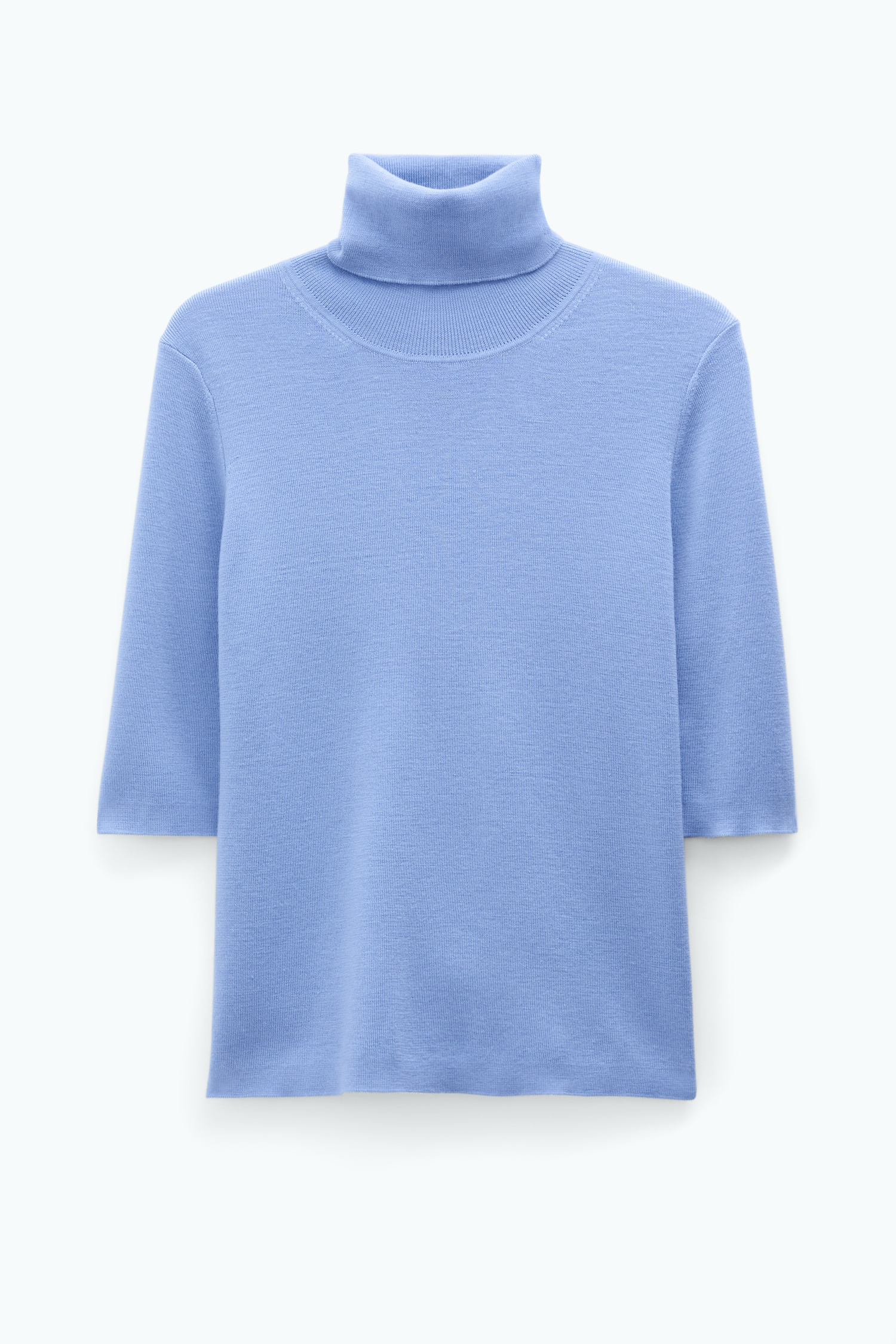 Shop Filippa K Merino Elbow Sleeve Top In Blue