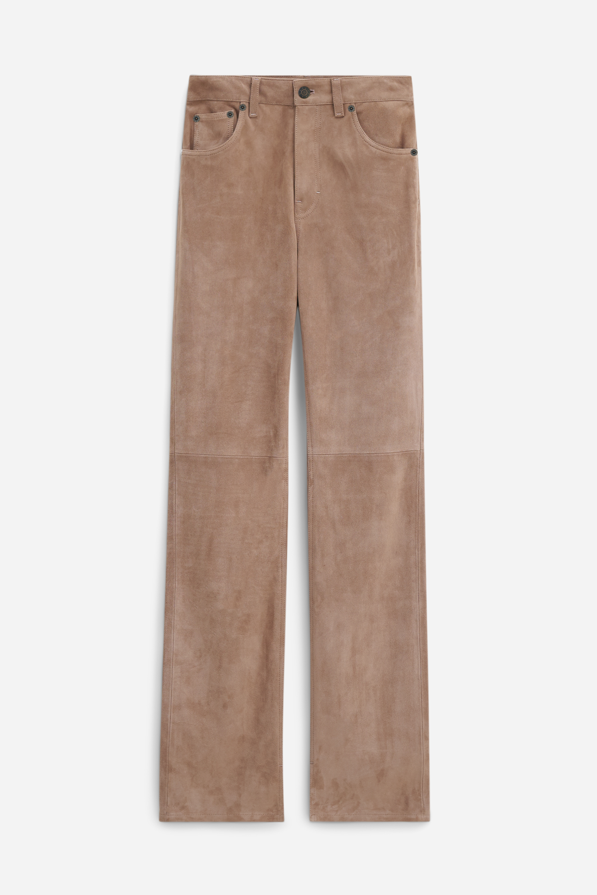 Shop Filippa K Suede Five Pocket Trousers In Brown