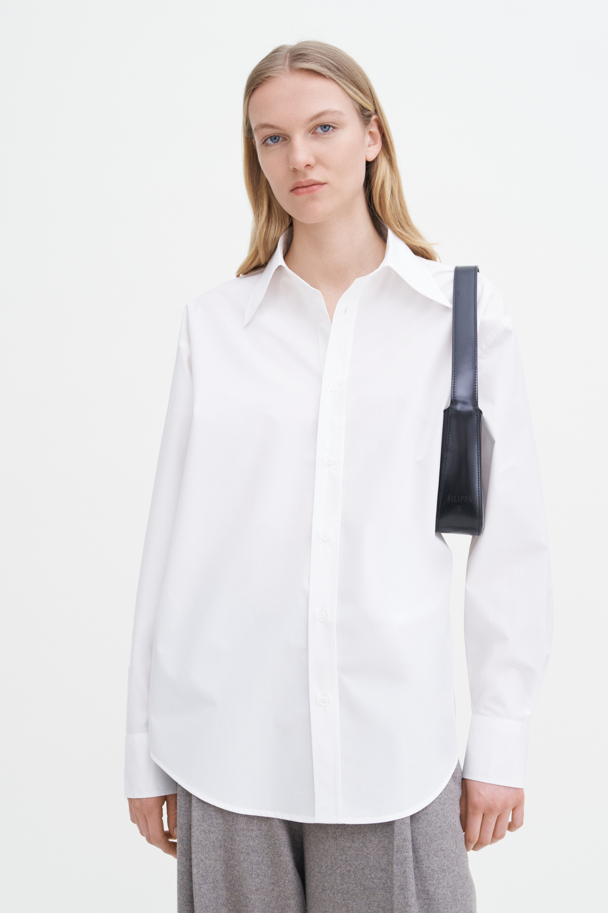 Shop Filippa K Poplin Shirt In White