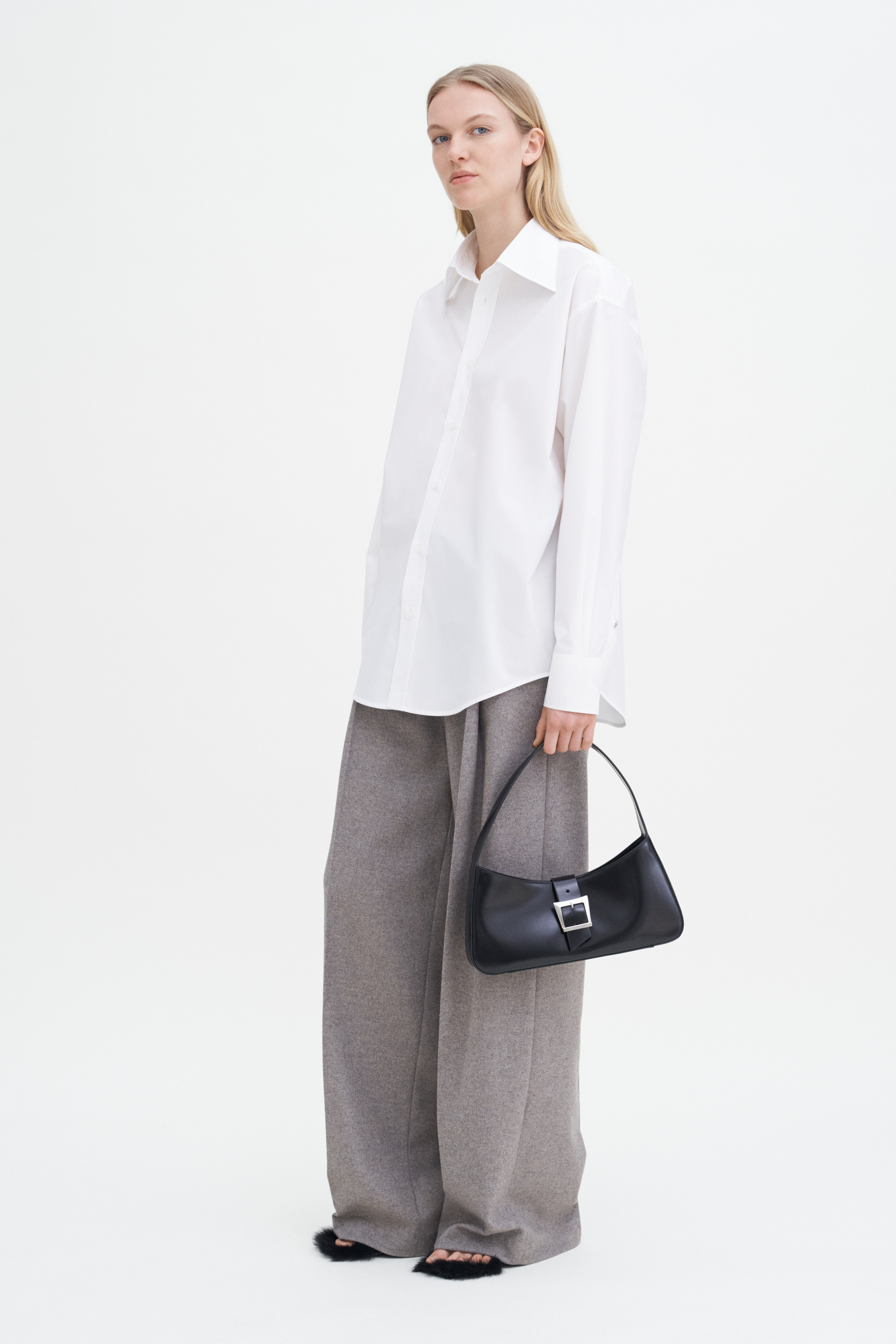 Shop Filippa K Poplin Shirt In White