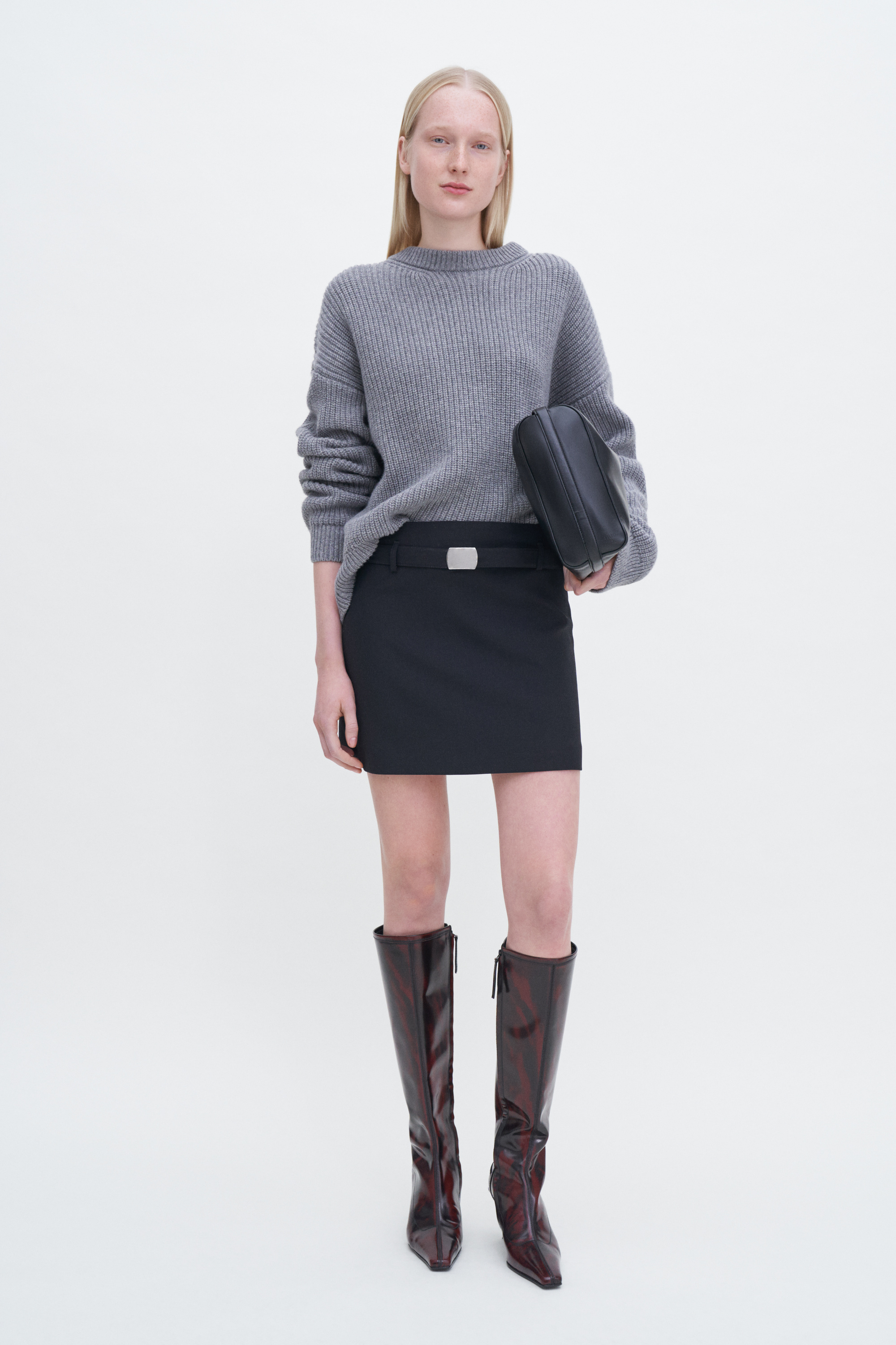 FILIPPA K RIBBED WOOL CASHMERE SWEATER 