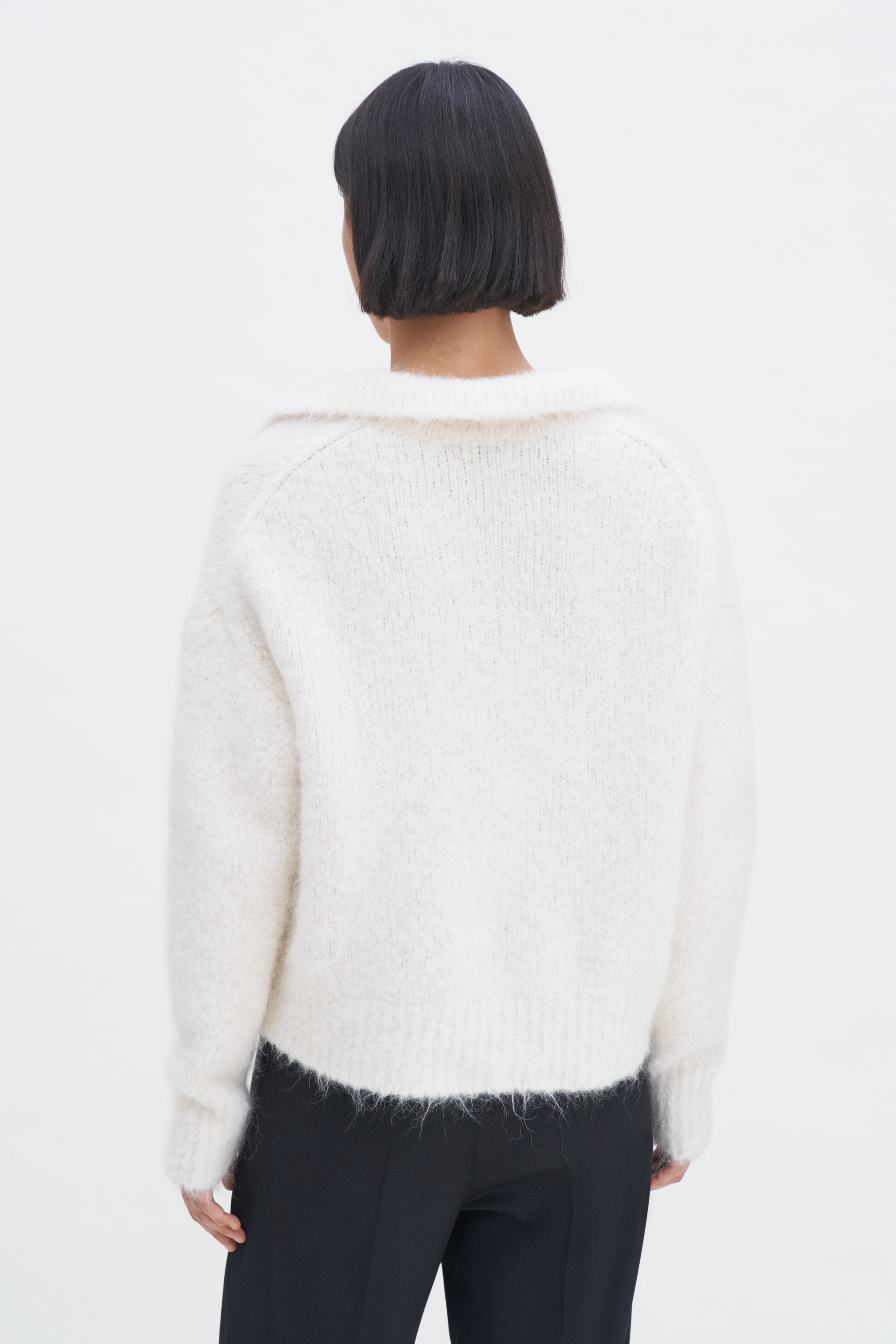 Shop Filippa K Soft Alpaca Polo Sweater In White