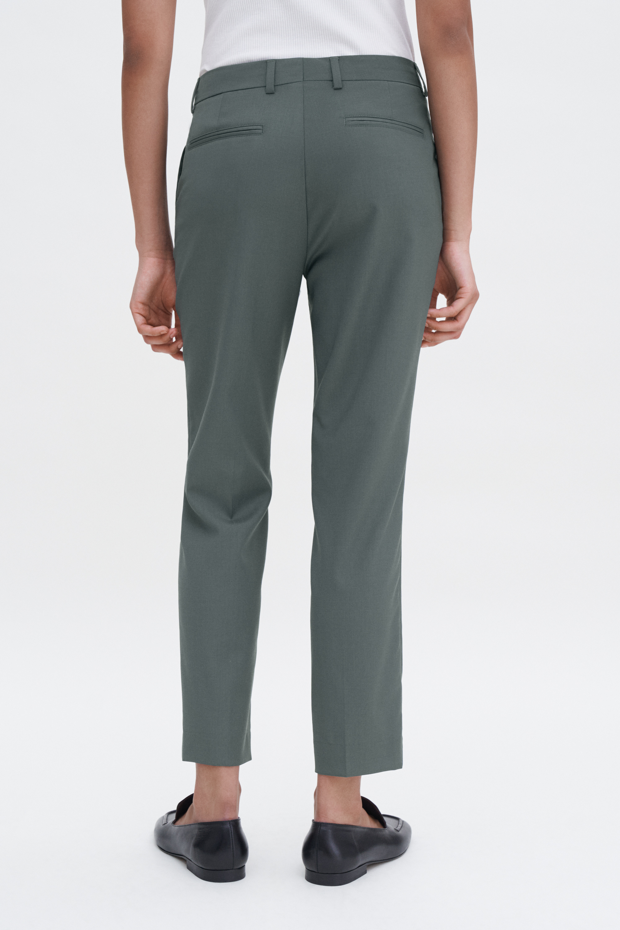 FILIPPA K EMMA CROPPED COOL WOOL TROUSERS 