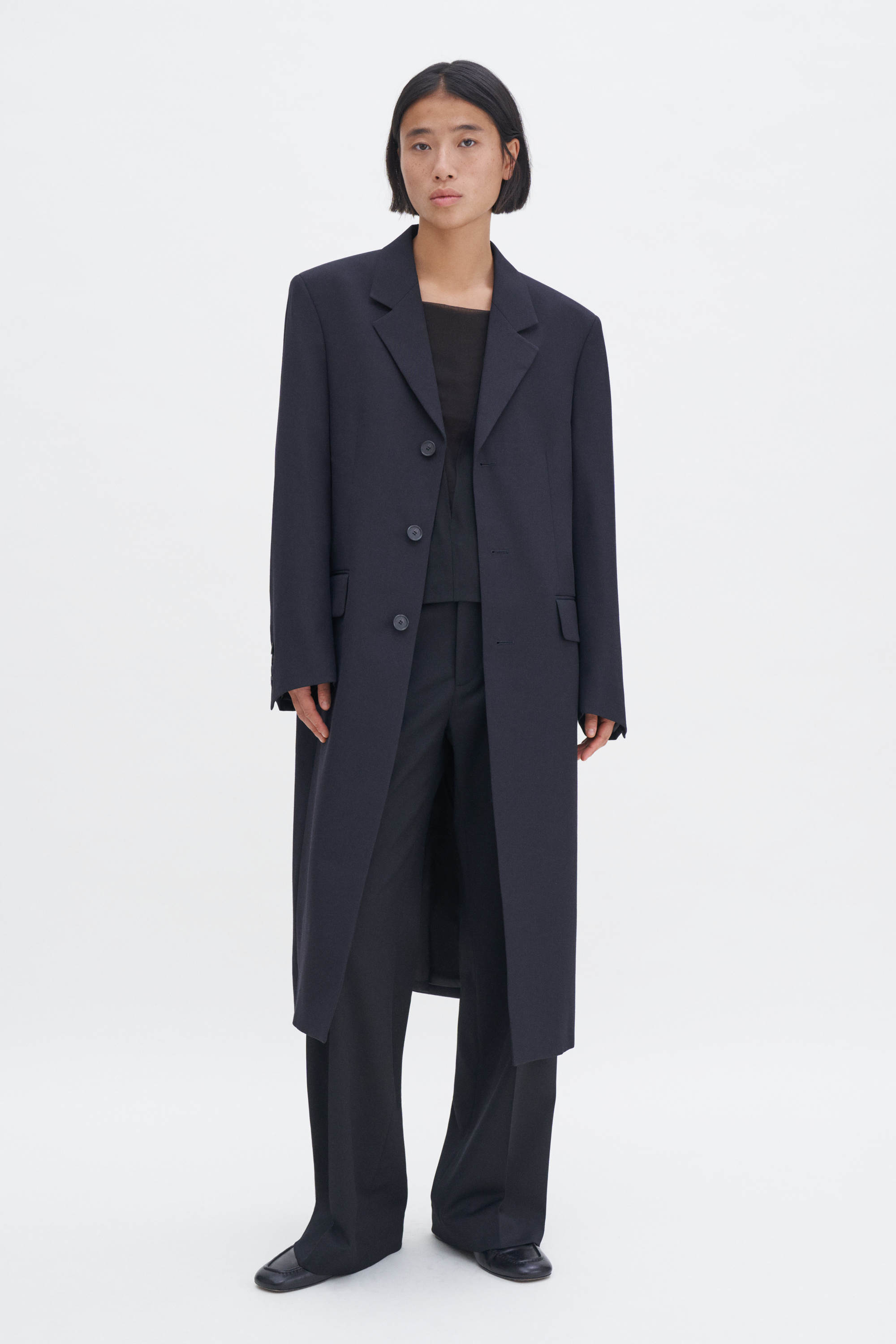 Shop Filippa K Tailored Blazer Coat In Black